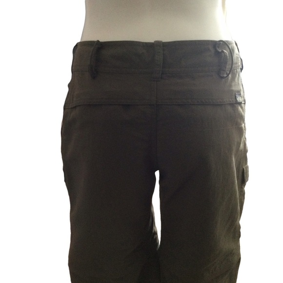 North Face Khaki Green Convertible Outdoor Activewear Pants/Shorts - Picture 12 of 16